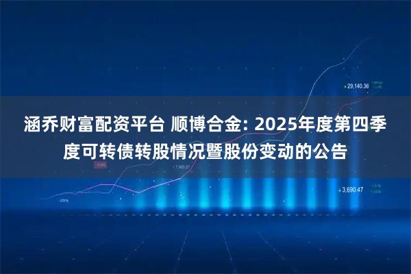 涵乔财富配资平台 顺博合金: 2025年度第四季度可转债转股情况暨股份变动的公告