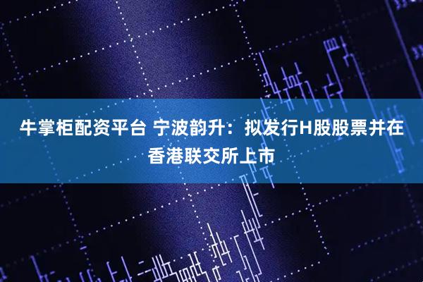 牛掌柜配资平台 宁波韵升：拟发行H股股票并在香港联交所上市